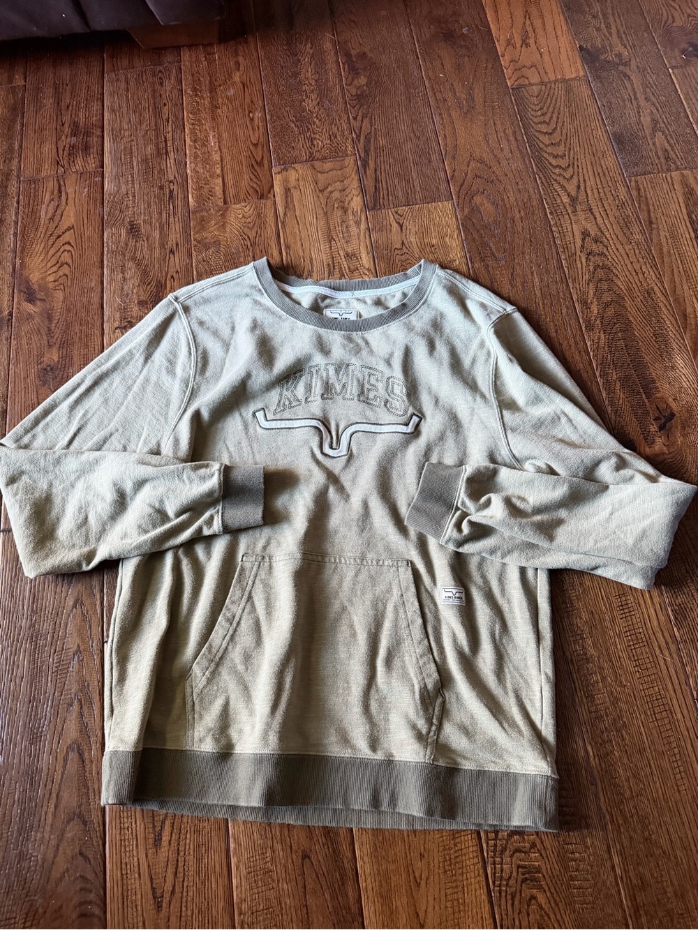 Kimes Ranch Men's Sage Green Pullover Sweatshirt Size L
